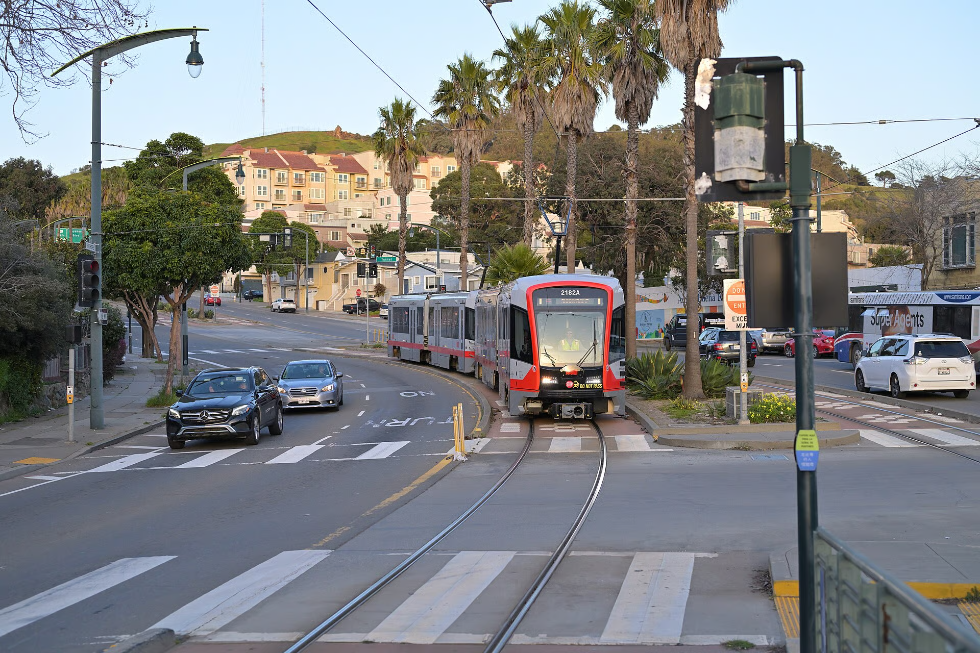 Muni T-Third streetcar on Third Street, San Francisco